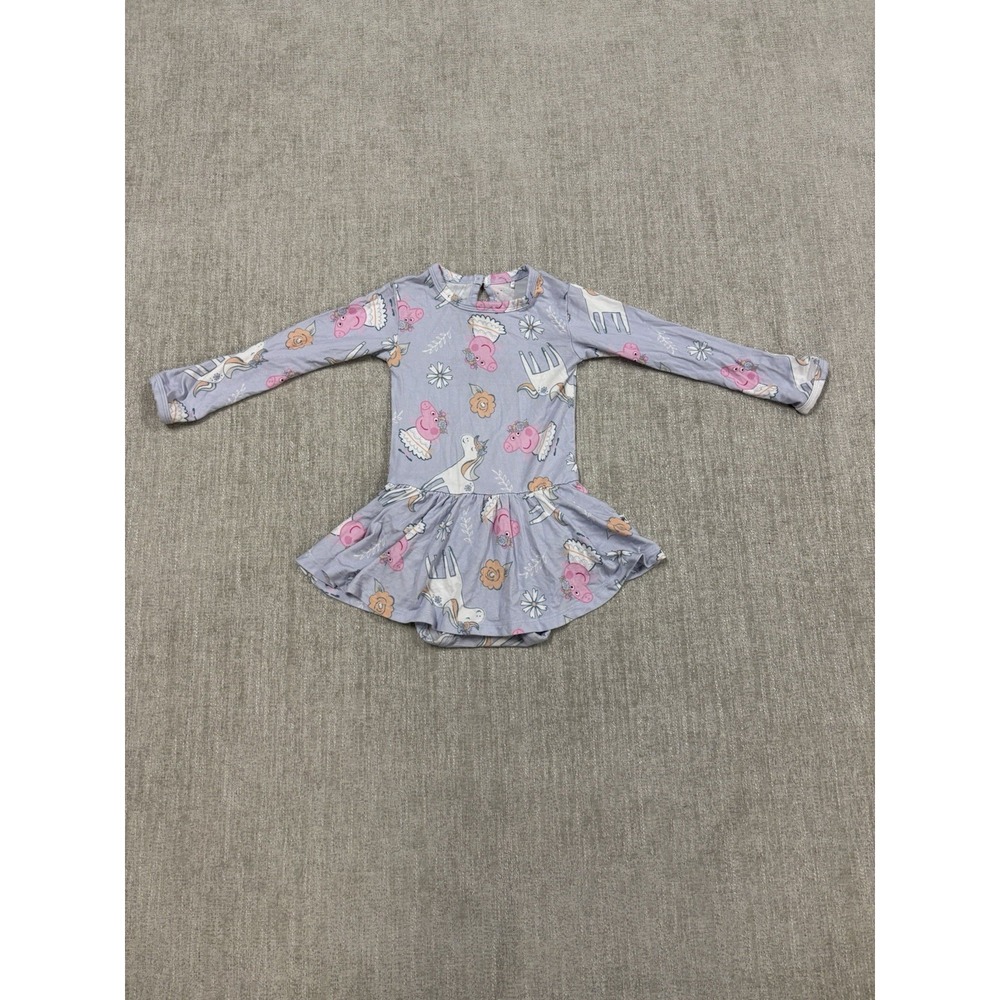 Bums & Roses x Peppa Pig Bodysuit/Twirl Dress Ruffle Bamboo Size 12-18 Months